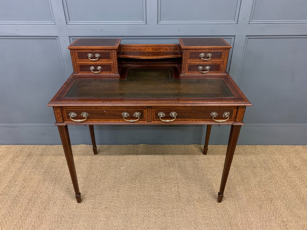 Inlaid Mahogany and Amboyna Writing Desk