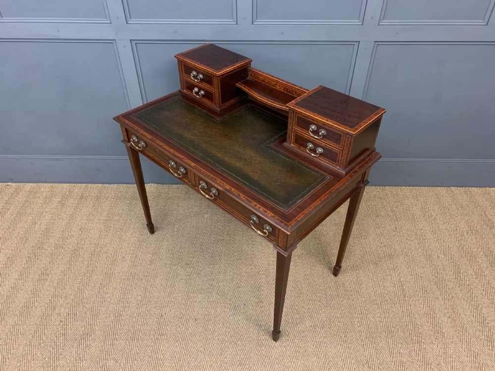 Inlaid Mahogany and Amboyna Writing Desk View V