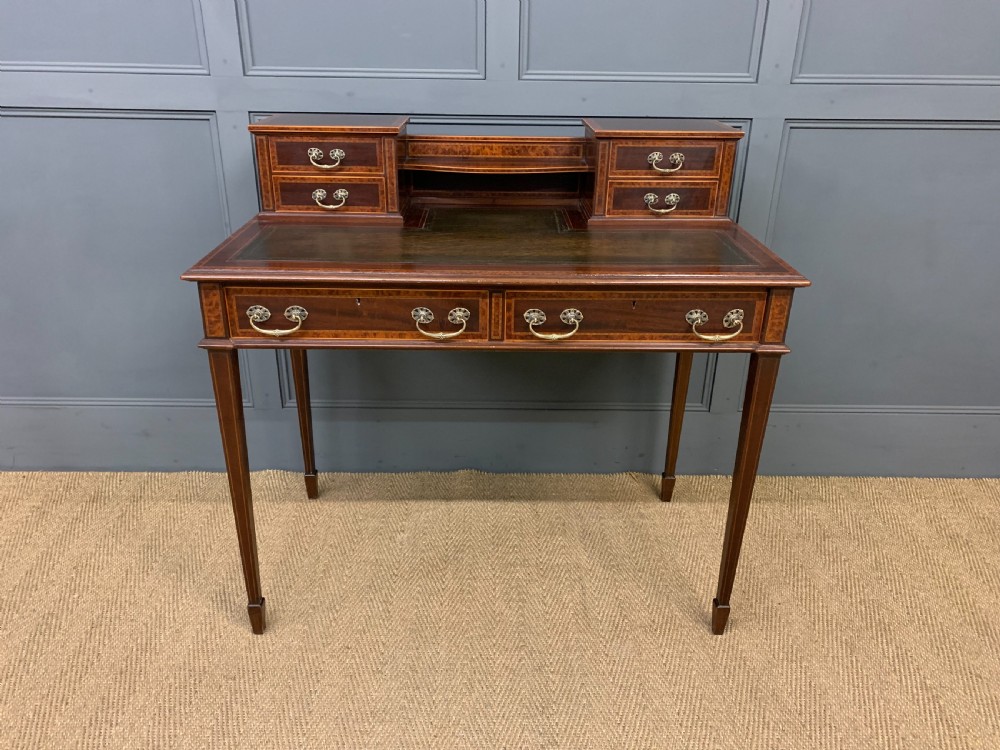 Inlaid Mahogany and Amboyna Writing Desk View VI