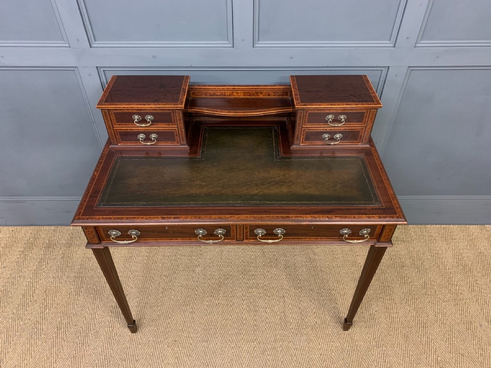Inlaid Mahogany and Amboyna Writing Desk View VII