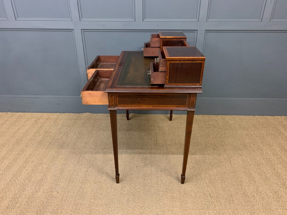 Inlaid Mahogany and Amboyna Writing Desk View XIX
