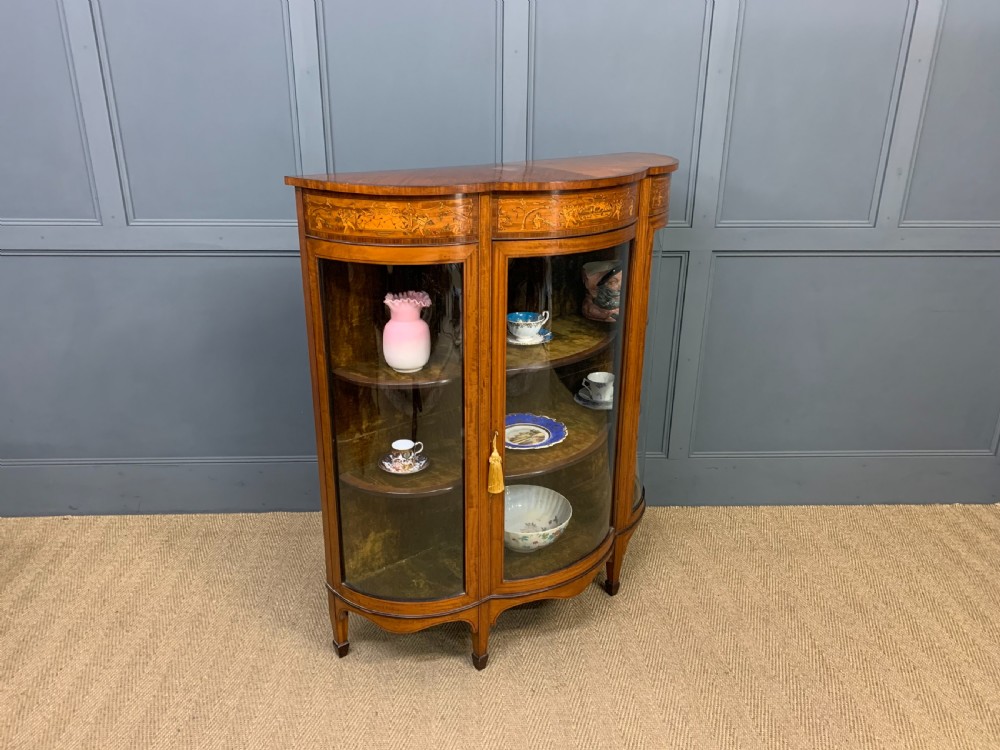 Inlaid Satinwood Side Cabinet View XI