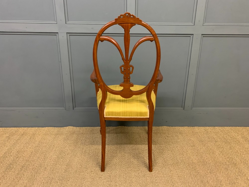 Painted Satinwood Armchair by Jas Shoolbred View IV
