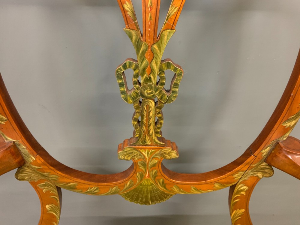 Painted Satinwood Armchair by Jas Shoolbred View IX