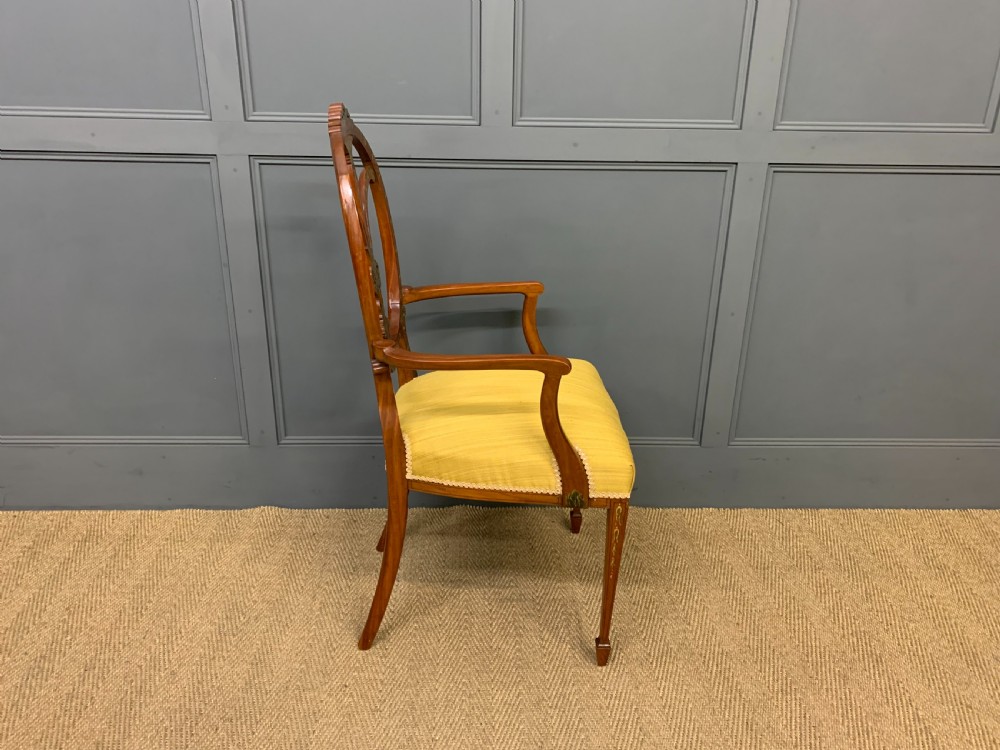 Painted Satinwood Armchair by Jas Shoolbred View XII