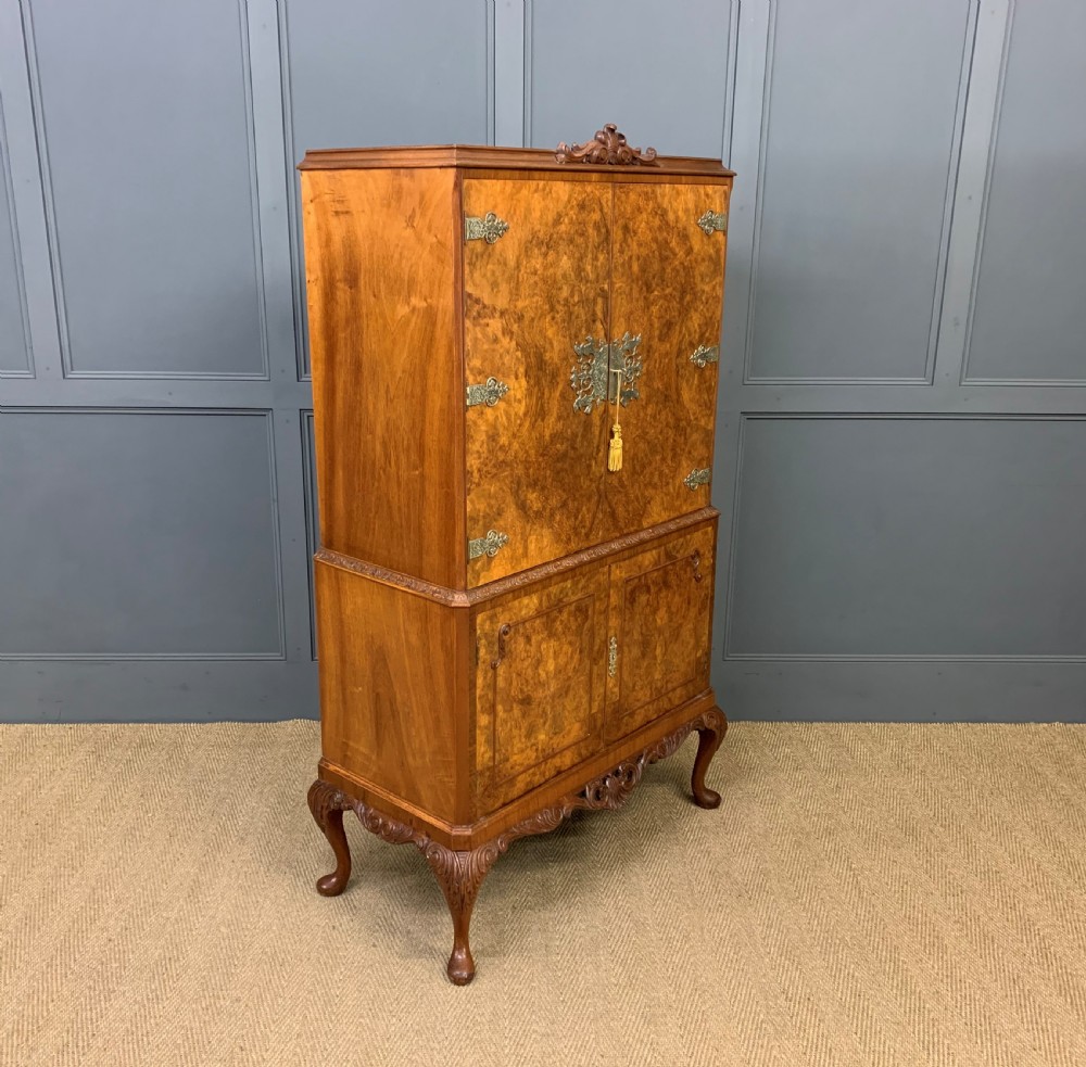Burr Walnut Cocktail Cabinet  View V