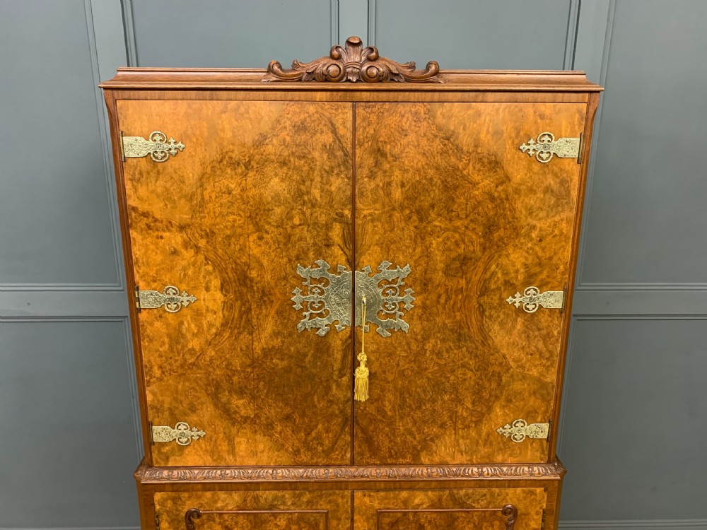 Burr Walnut Cocktail Cabinet  View VII
