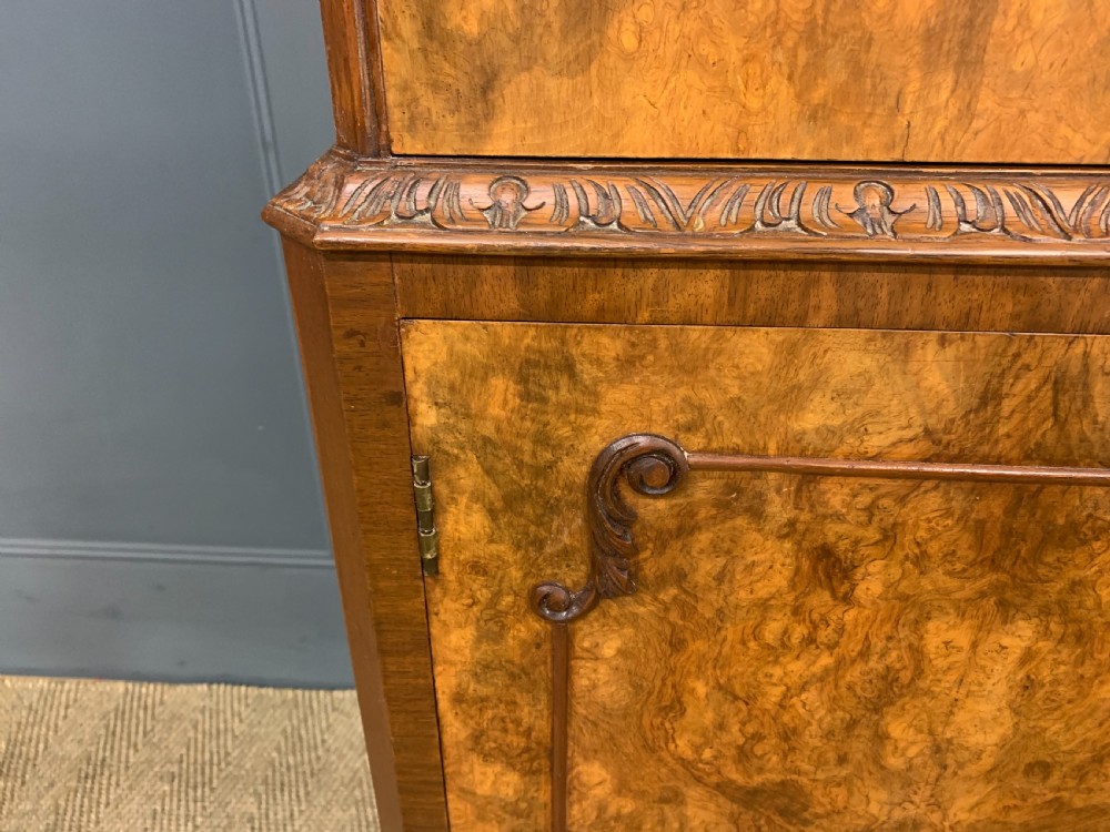 Burr Walnut Cocktail Cabinet  View X
