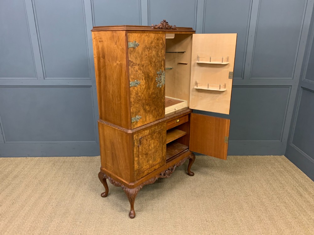 Burr Walnut Cocktail Cabinet  View XIV