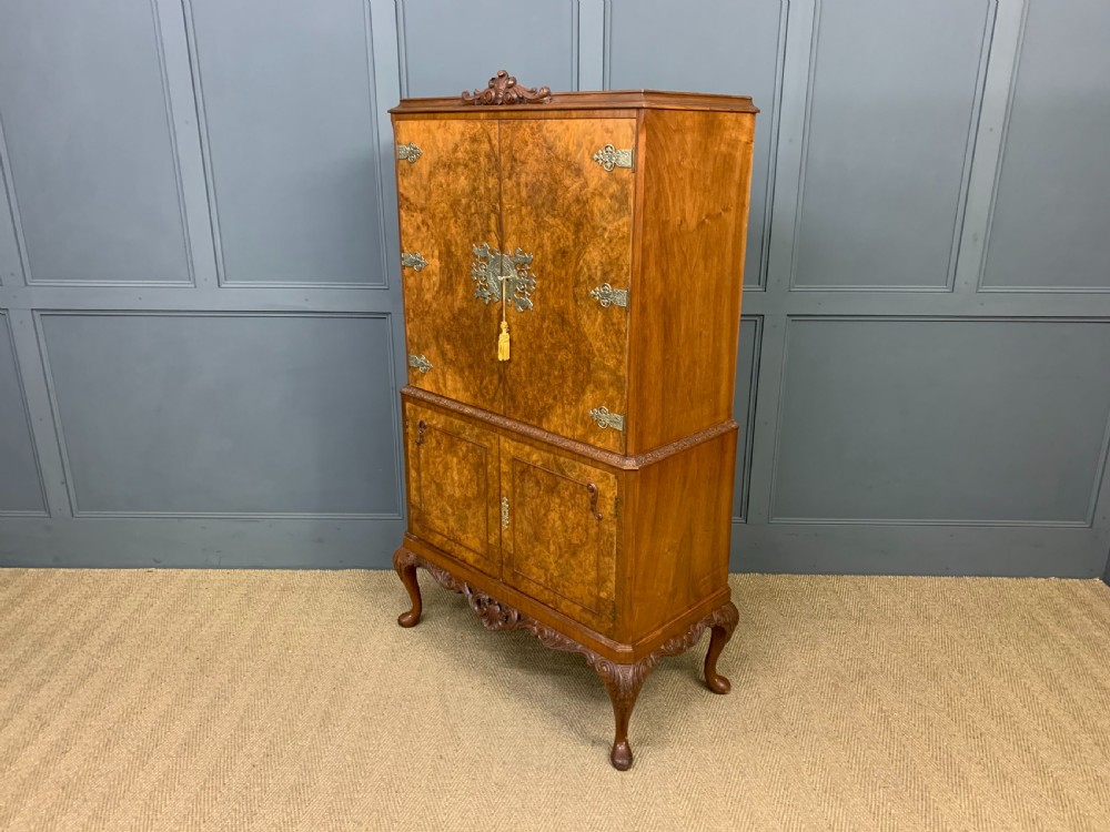 Burr Walnut Cocktail Cabinet  View XV