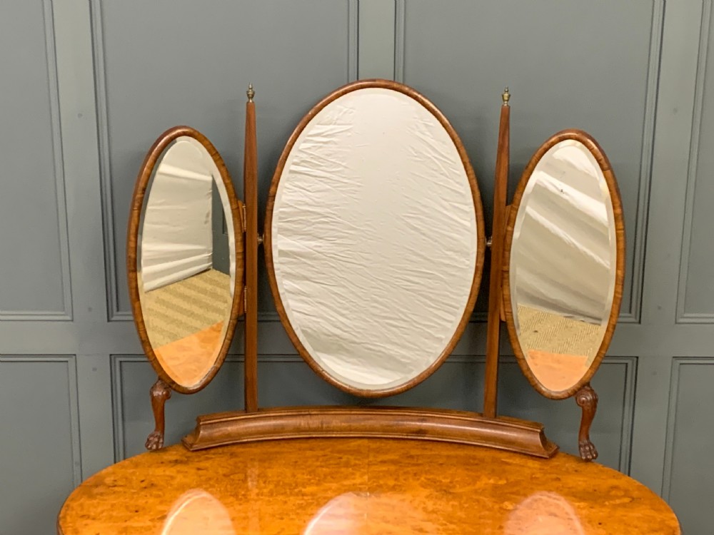 Kidney Shaped Burr Walnut Dressing Table View VI
