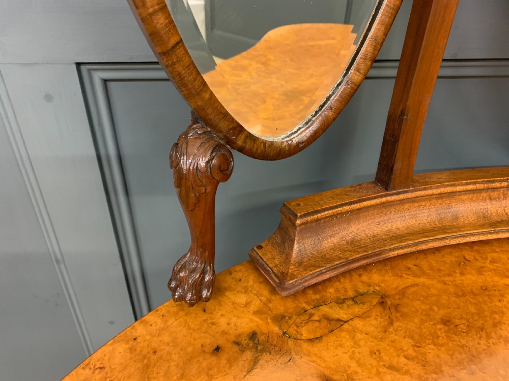 Kidney Shaped Burr Walnut Dressing Table View IX