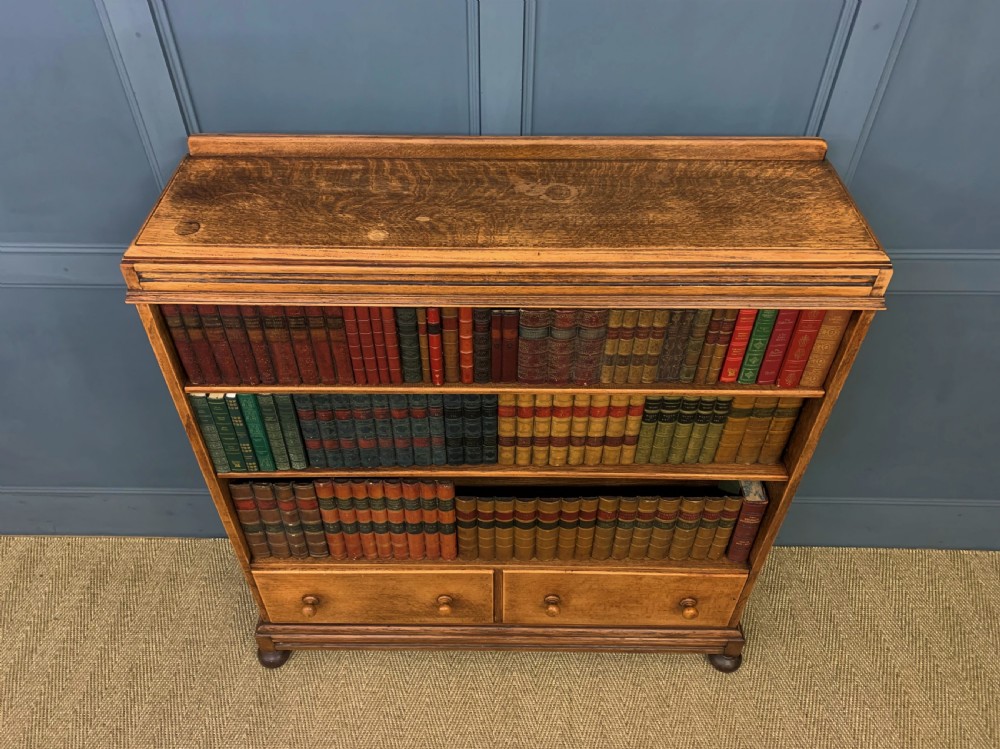 Oak Open Bookcase View IV