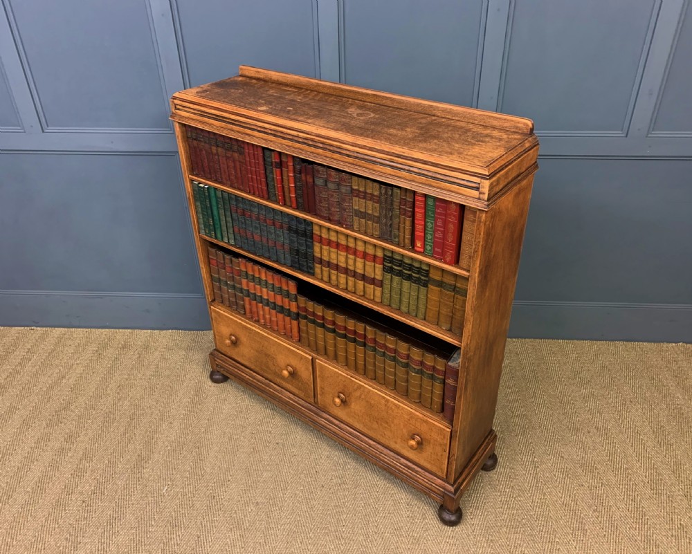 Oak Open Bookcase View XI