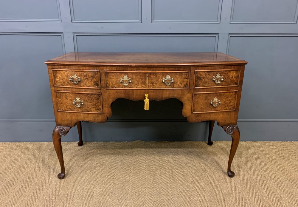 Bow Fronted Burr Walnut Table View VII