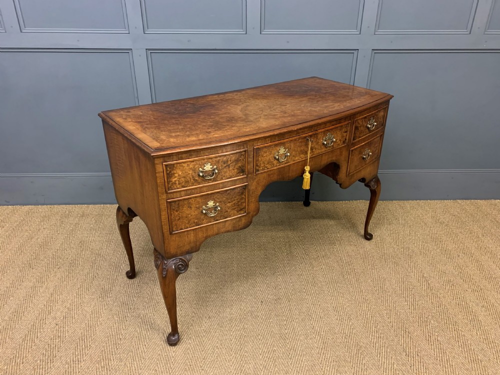 Bow Fronted Burr Walnut Table View X