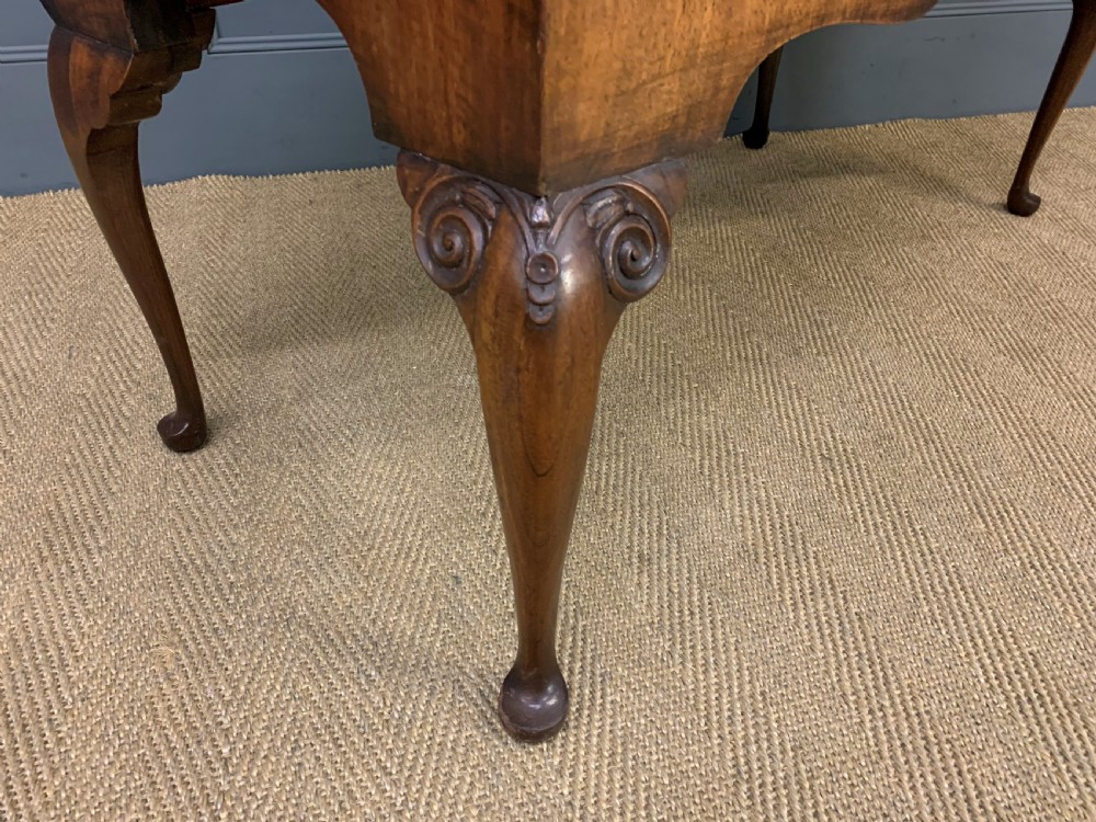 Bow Fronted Burr Walnut Table View XIII