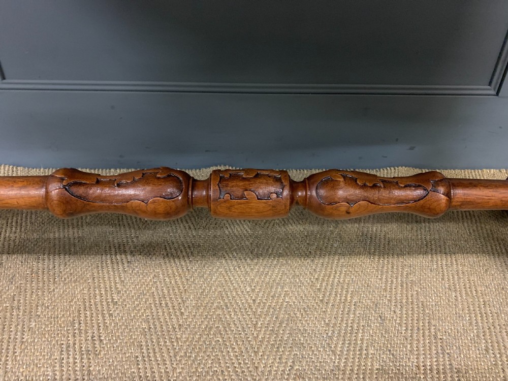 Victorian Burr Walnut Stretcher Table View IX