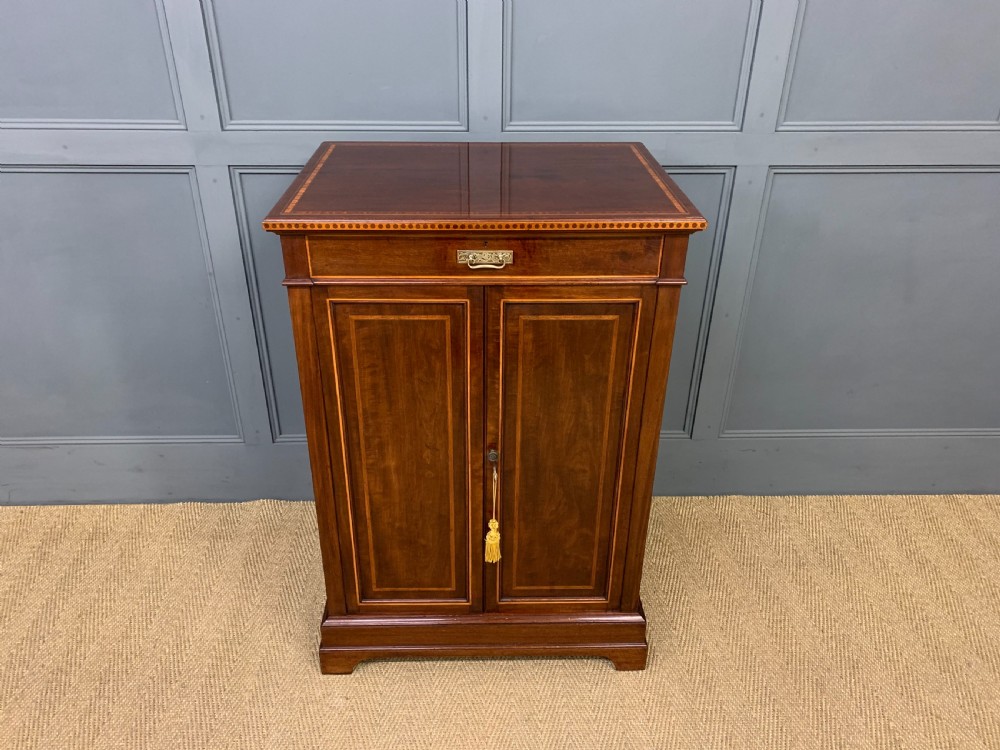 Howard and Sons Inlaid Mahogany Cabinet