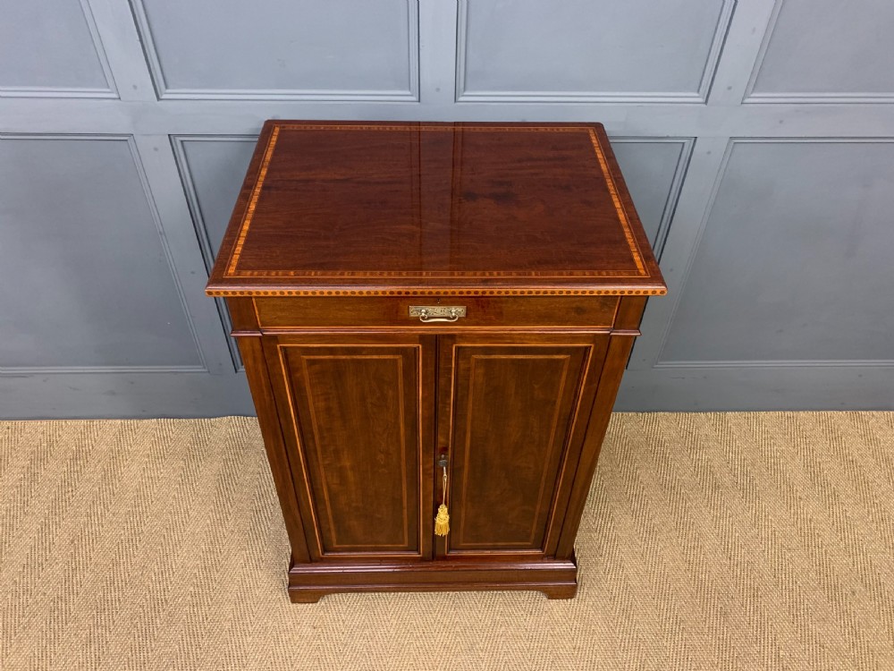 Howard and Sons Inlaid Mahogany Cabinet View II