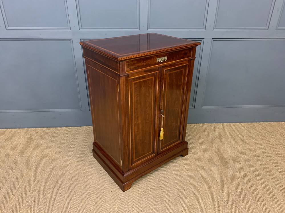 Howard and Sons Inlaid Mahogany Cabinet View V