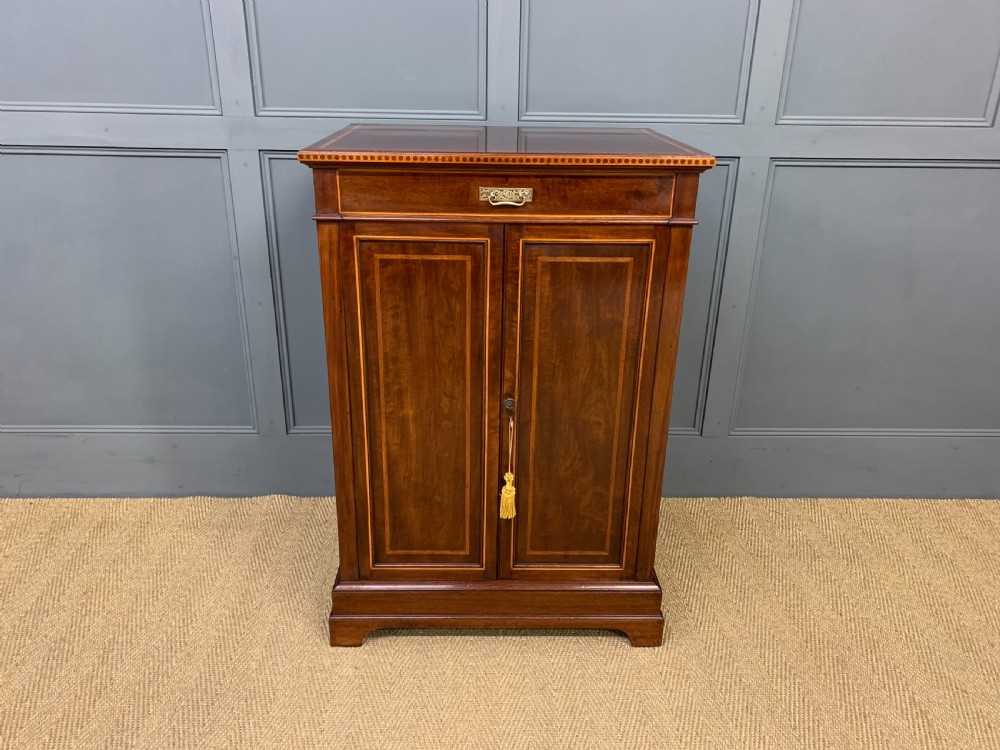 Howard and Sons Inlaid Mahogany Cabinet View VI