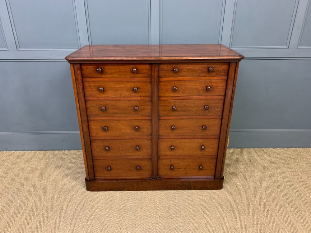 19th Century Mahogany Double Wellington Chest