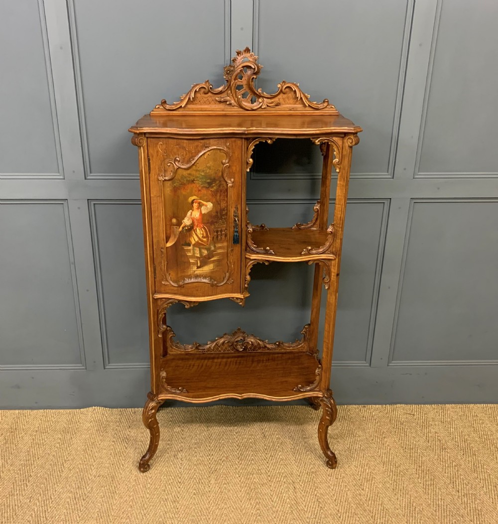 Vernis Martin Walnut Etagere
