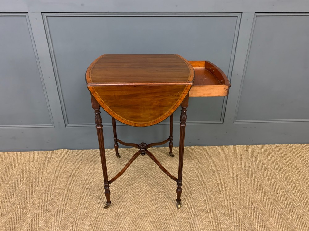 Inlaid Mahogany Flap Table View II