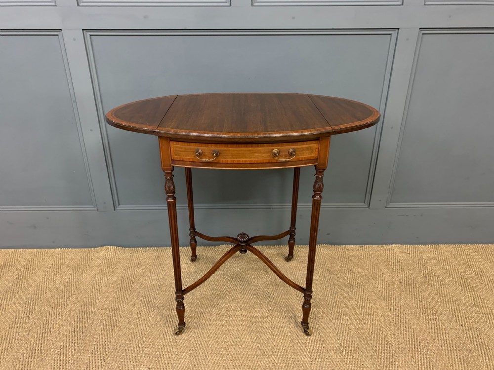 Inlaid Mahogany Flap Table View IV