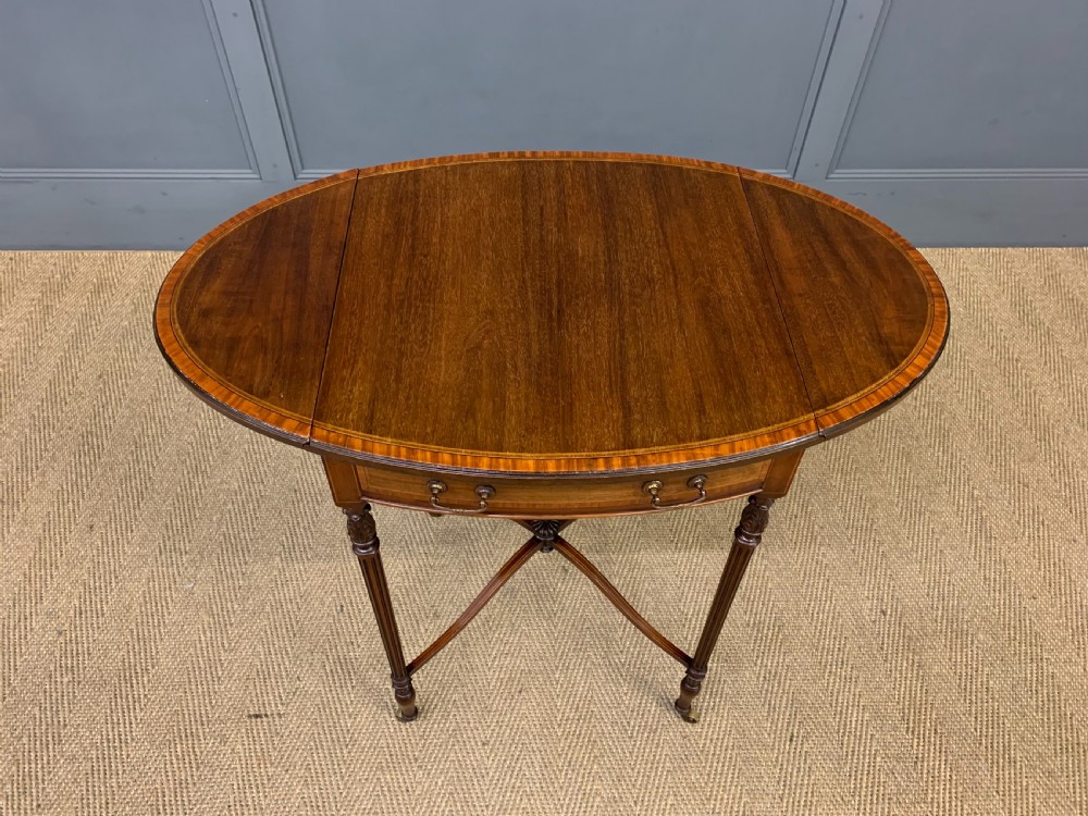 Inlaid Mahogany Flap Table View V