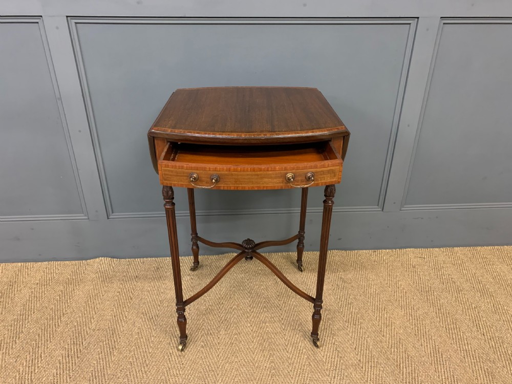 Inlaid Mahogany Flap Table View XIII