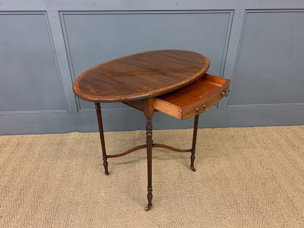 Inlaid Mahogany Flap Table View XVI
