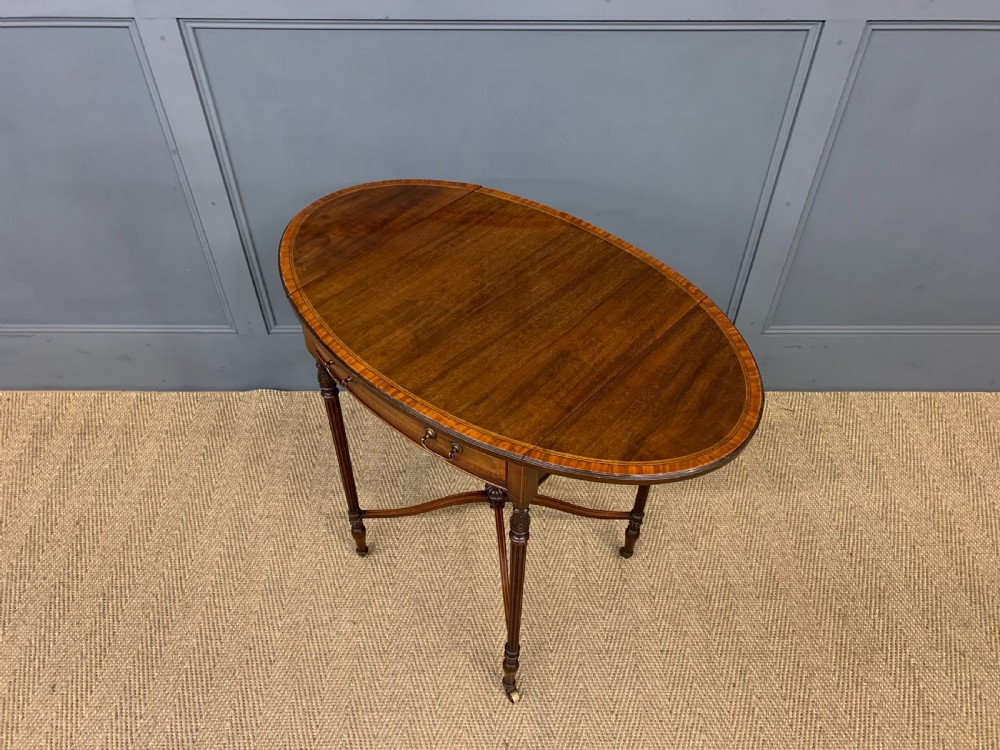 Inlaid Mahogany Flap Table View XVII