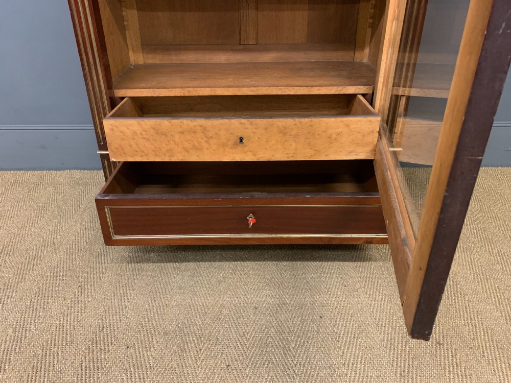 French Mahogany Brass Inlaid Bookcase View III