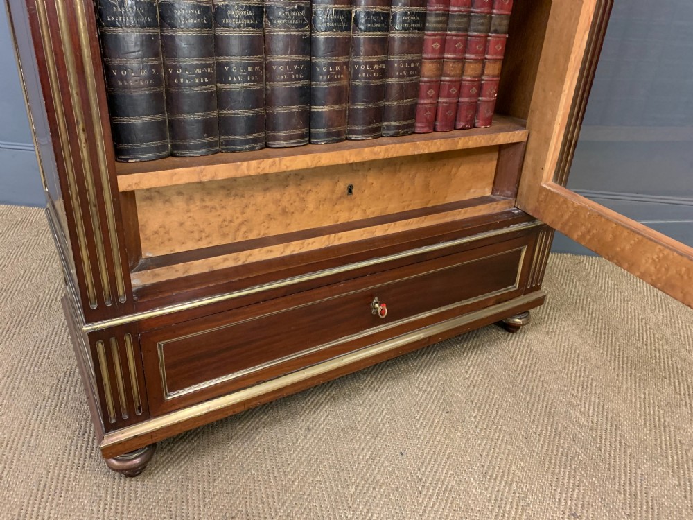 French Mahogany Brass Inlaid Bookcase View XV
