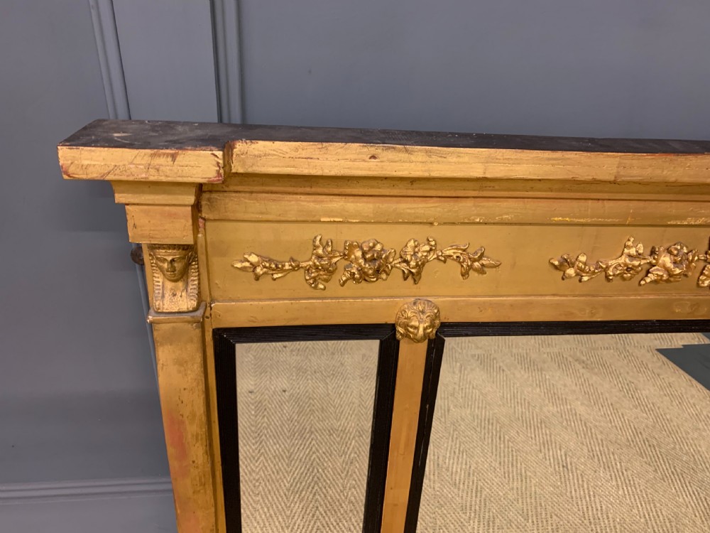 Regency Triple Plate Gilt Overmantle Mirror View III