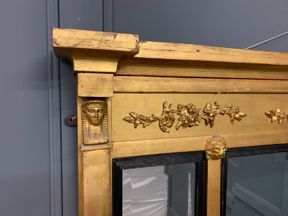 Regency Triple Plate Gilt Overmantle Mirror View VII