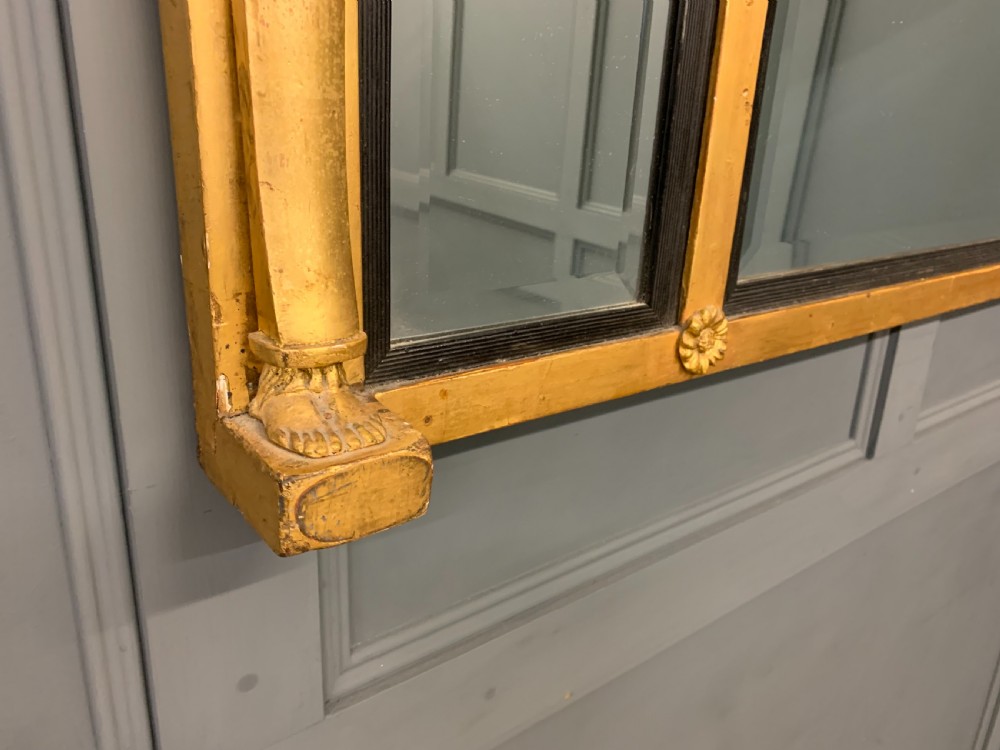 Regency Triple Plate Gilt Overmantle Mirror View VIII