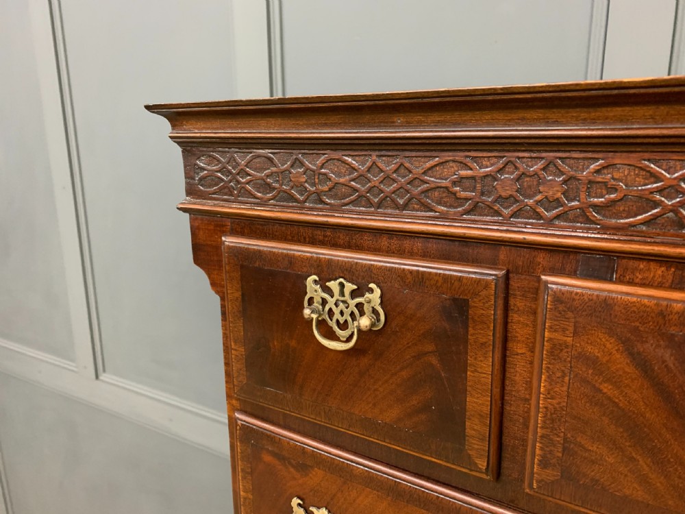Chippendale Style Flame Mahogany Chest on Chest View VII
