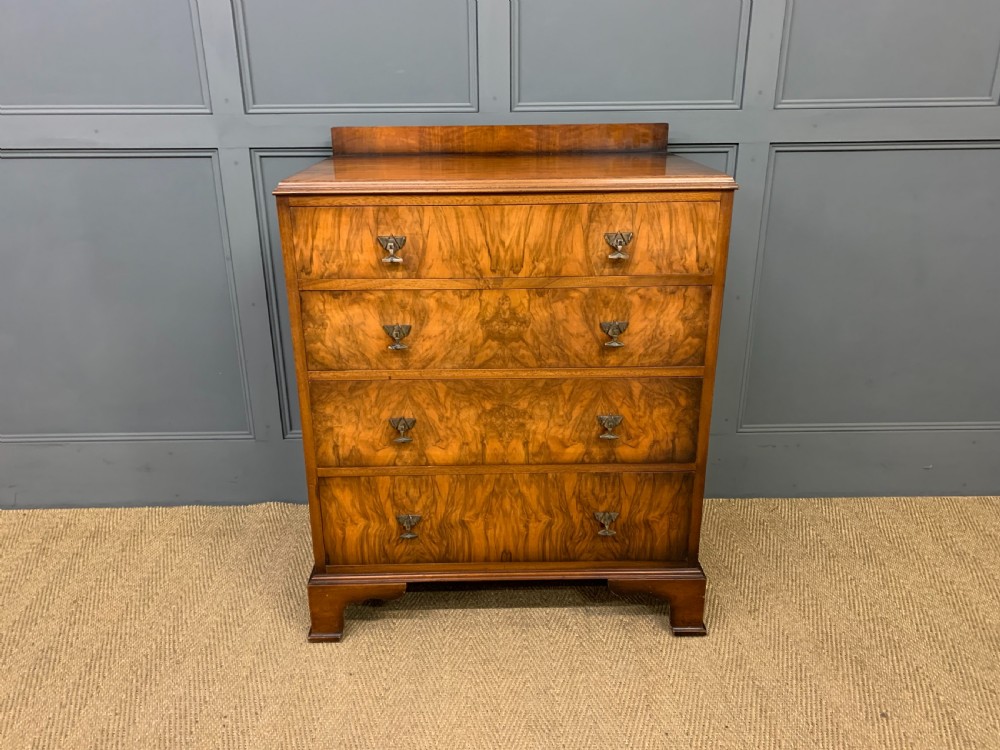 Waring and Gillow Art Deco Burr Walnut Chest of Drawers View VI