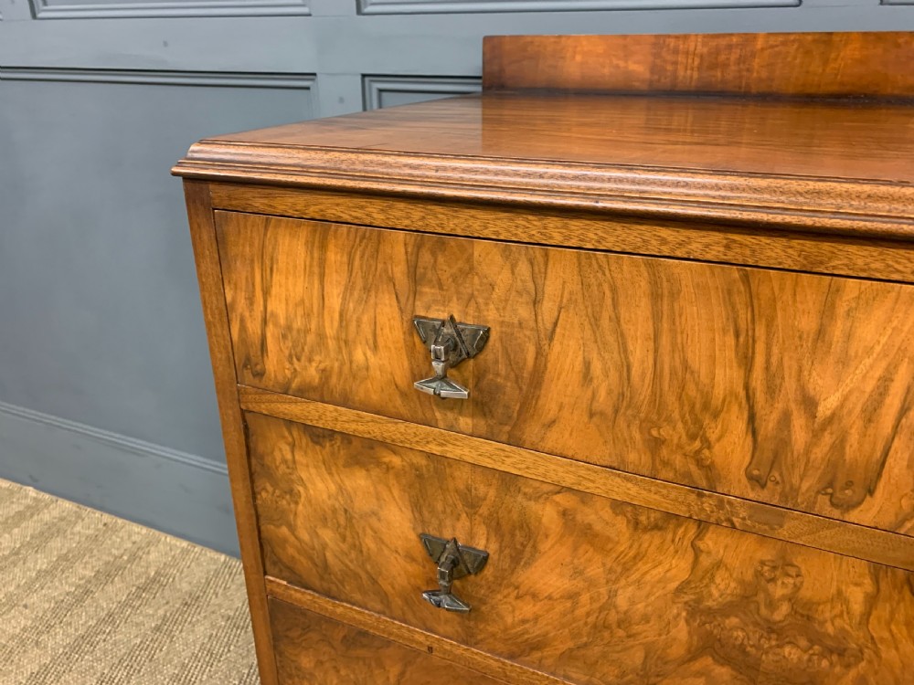 Waring and Gillow Art Deco Burr Walnut Chest of Drawers View VII