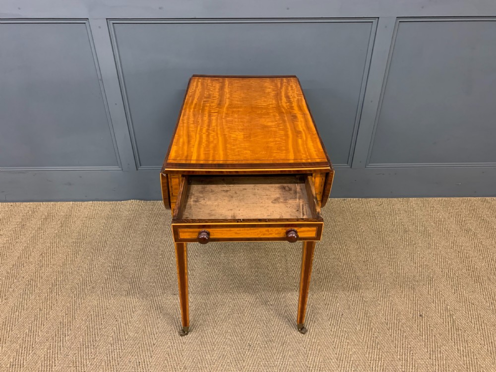 Georgian Inlaid Satinwood Pembroke Table View II