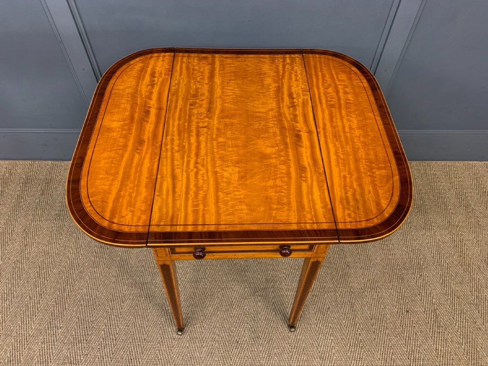 Georgian Inlaid Satinwood Pembroke Table View V