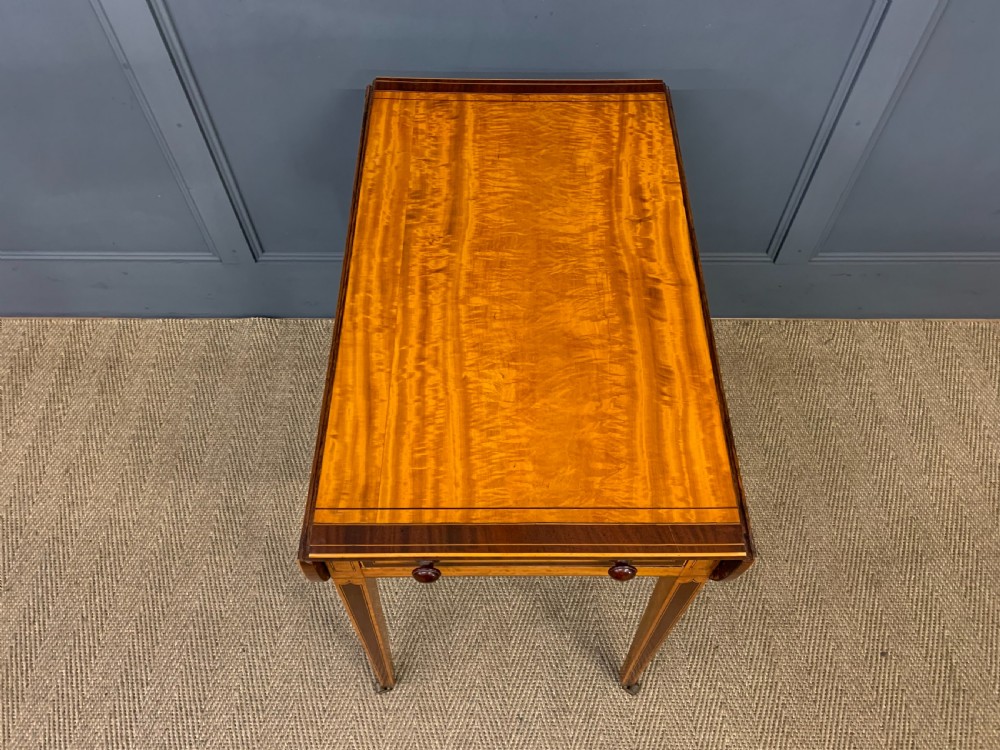 Georgian Inlaid Satinwood Pembroke Table View X