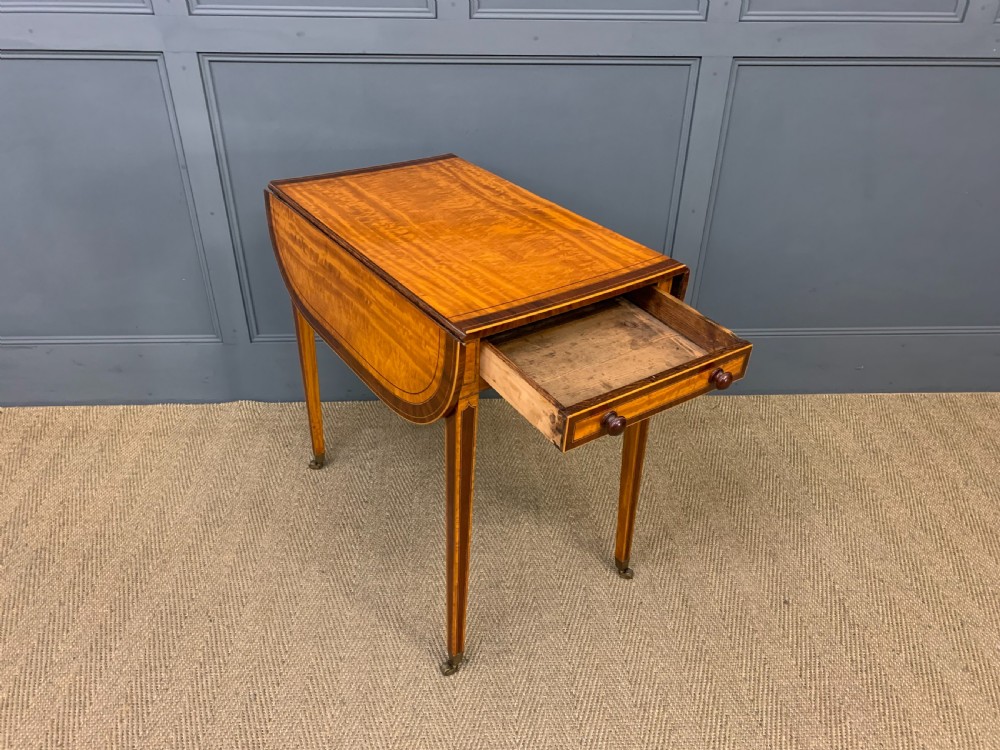 Georgian Inlaid Satinwood Pembroke Table View XI