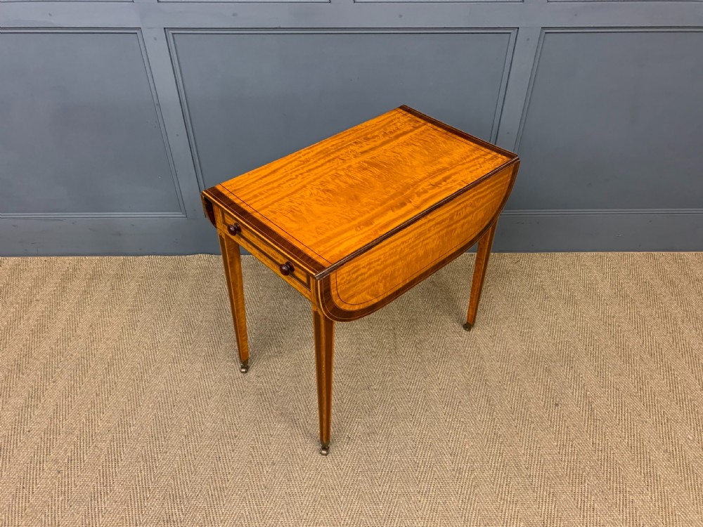 Georgian Inlaid Satinwood Pembroke Table View XV