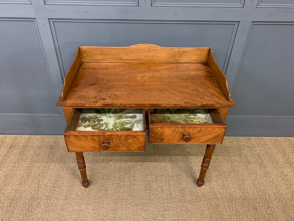 Victorian Mahogany 2 Drawer Side Table View III