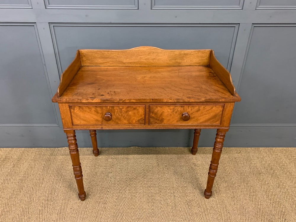 Victorian Mahogany 2 Drawer Side Table View VI