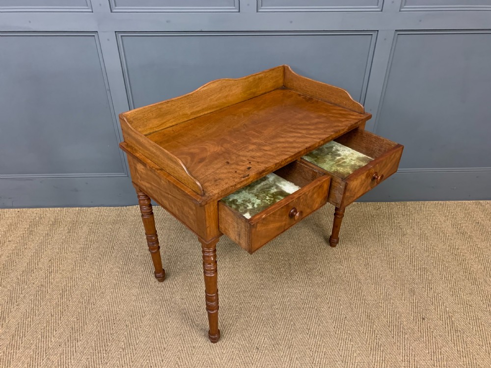 Victorian Mahogany 2 Drawer Side Table View X